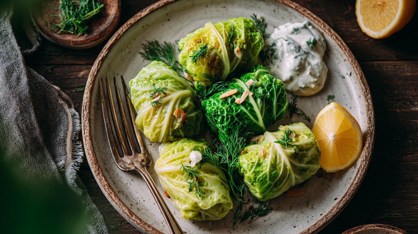 Lahanodolmades zonder vlees