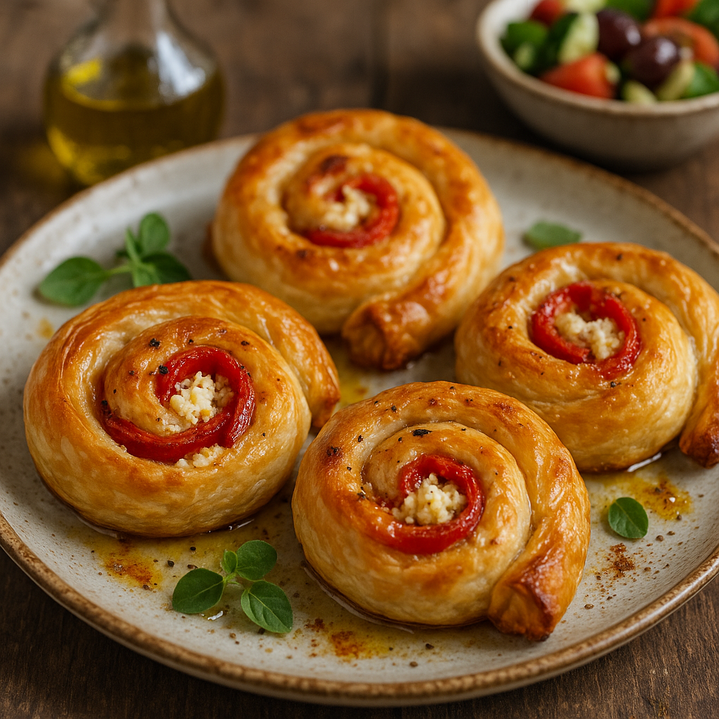 Bourékkakia met Feta en Florina Peppers